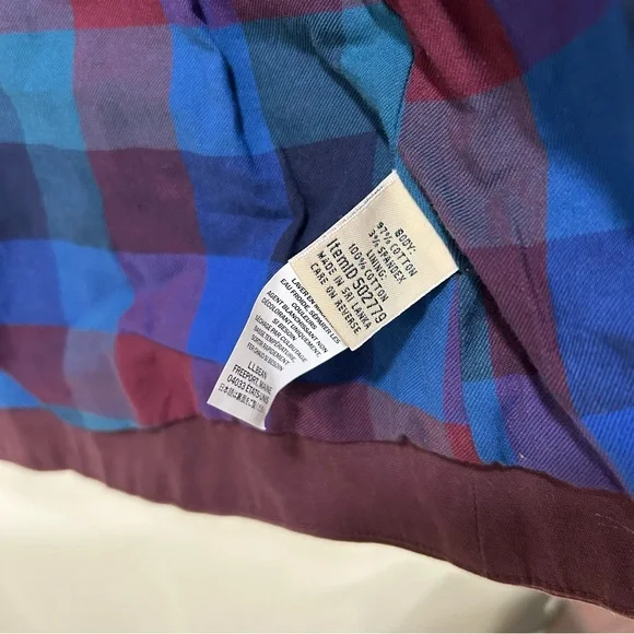 LL Bean Maroon Fleece Lined Utility Jacket - Picture 4 of 7